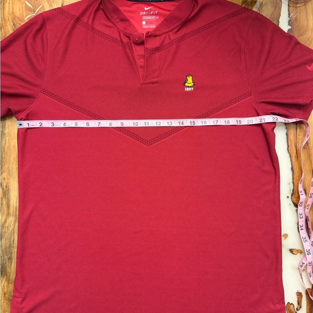 Nike Dri-FIT Red Golf Polo Shirt Men’s Size Large Performance Pro Golf